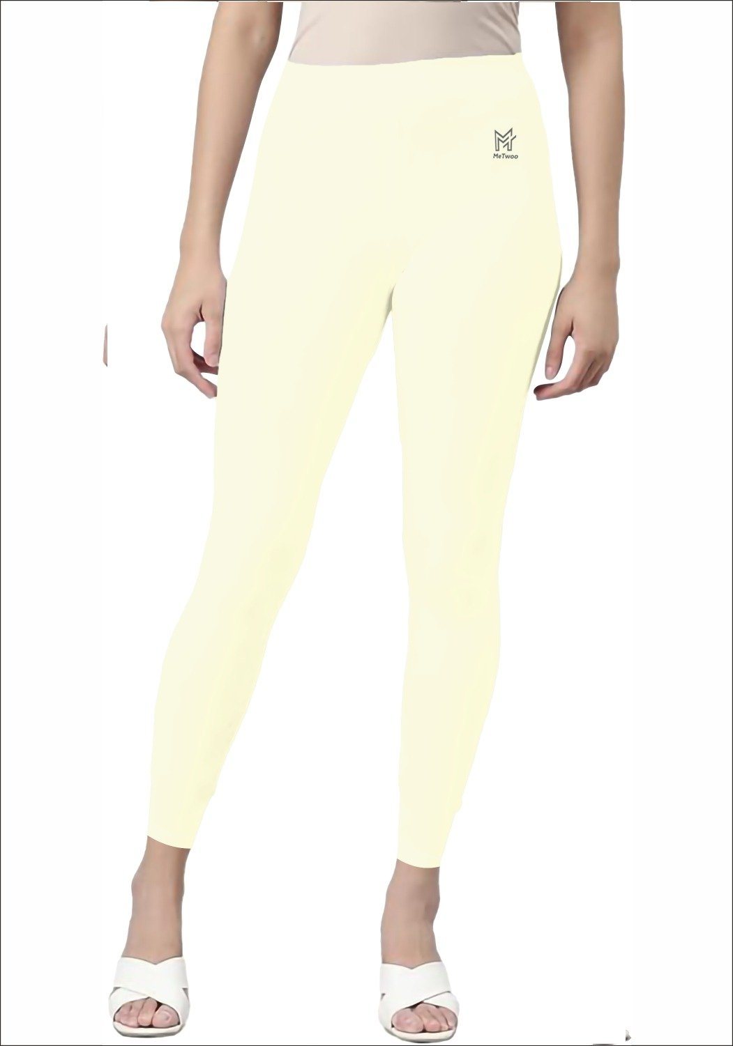 Off White Color Leggings - Image 2