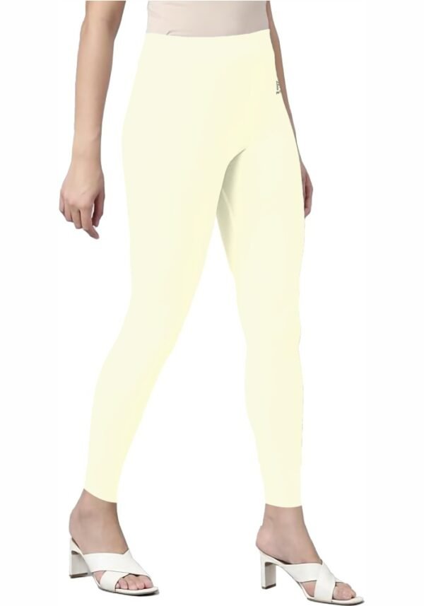 Off White Color Leggings - Image 3